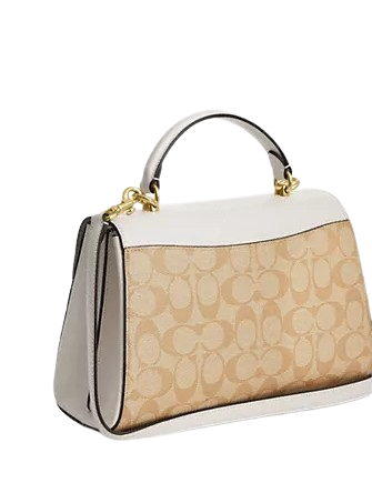Coach Eliza Top Handle Bag in Signature Canvas - Stylish & Durable Crossbody Purse for Women | Perfect for Work, Travel & Everyday Use