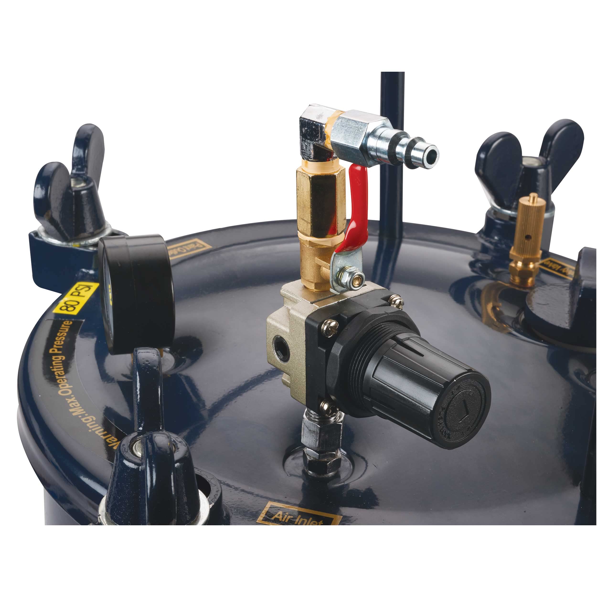 California Air Tools 365CW Pressure Pot for Resin Casting - 5 Gallon Capacity, 80 PSI, Durable Steel Construction - Perfect for Epoxy Resin Art, Jewelry Making, and DIY Craft Projects