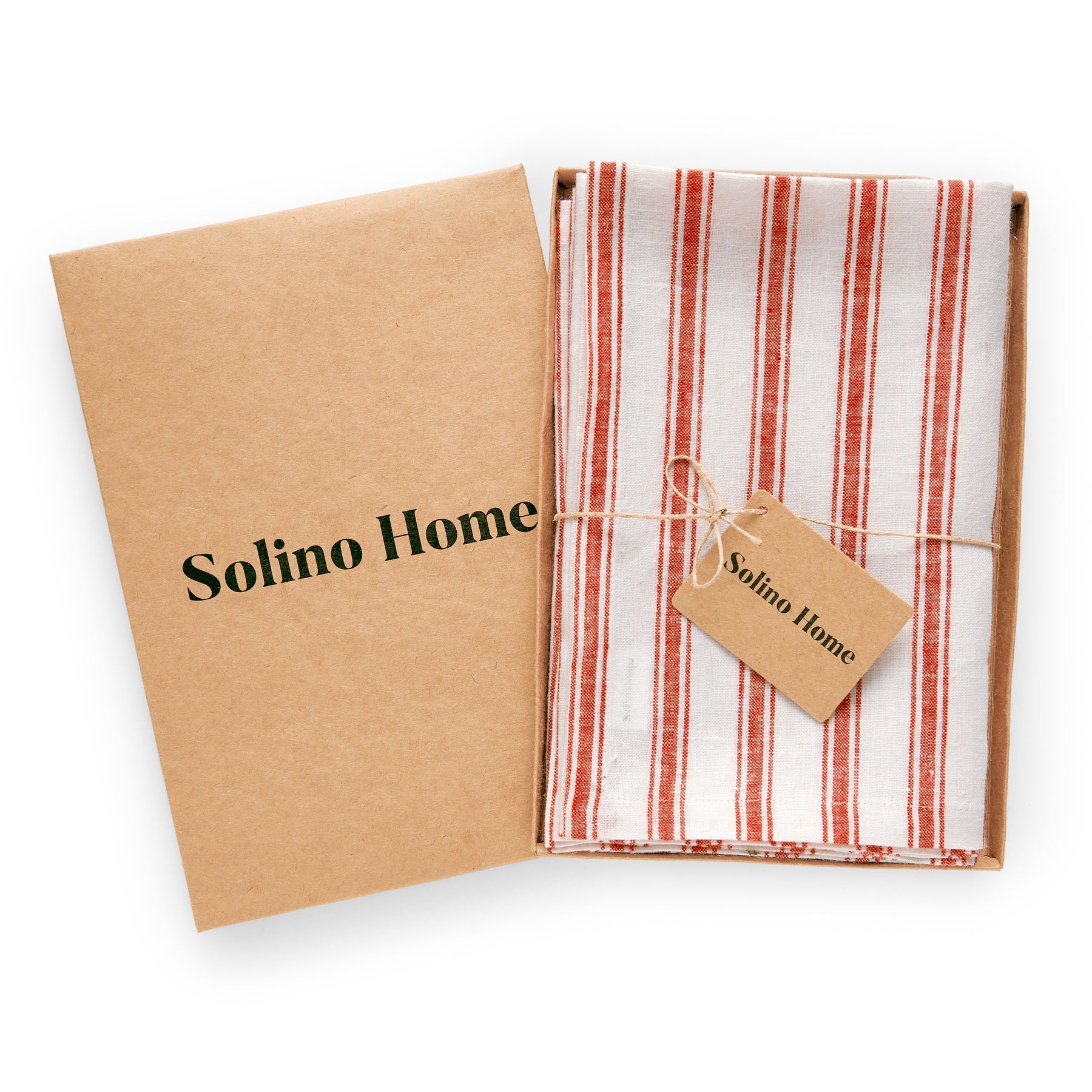 Premium Capri Ticking Stripe Cotton Napkins - Set of 4 - Elegant Dinner Party & Holiday Table Decor - Perfect for Weddings, Restaurants and Home Dining