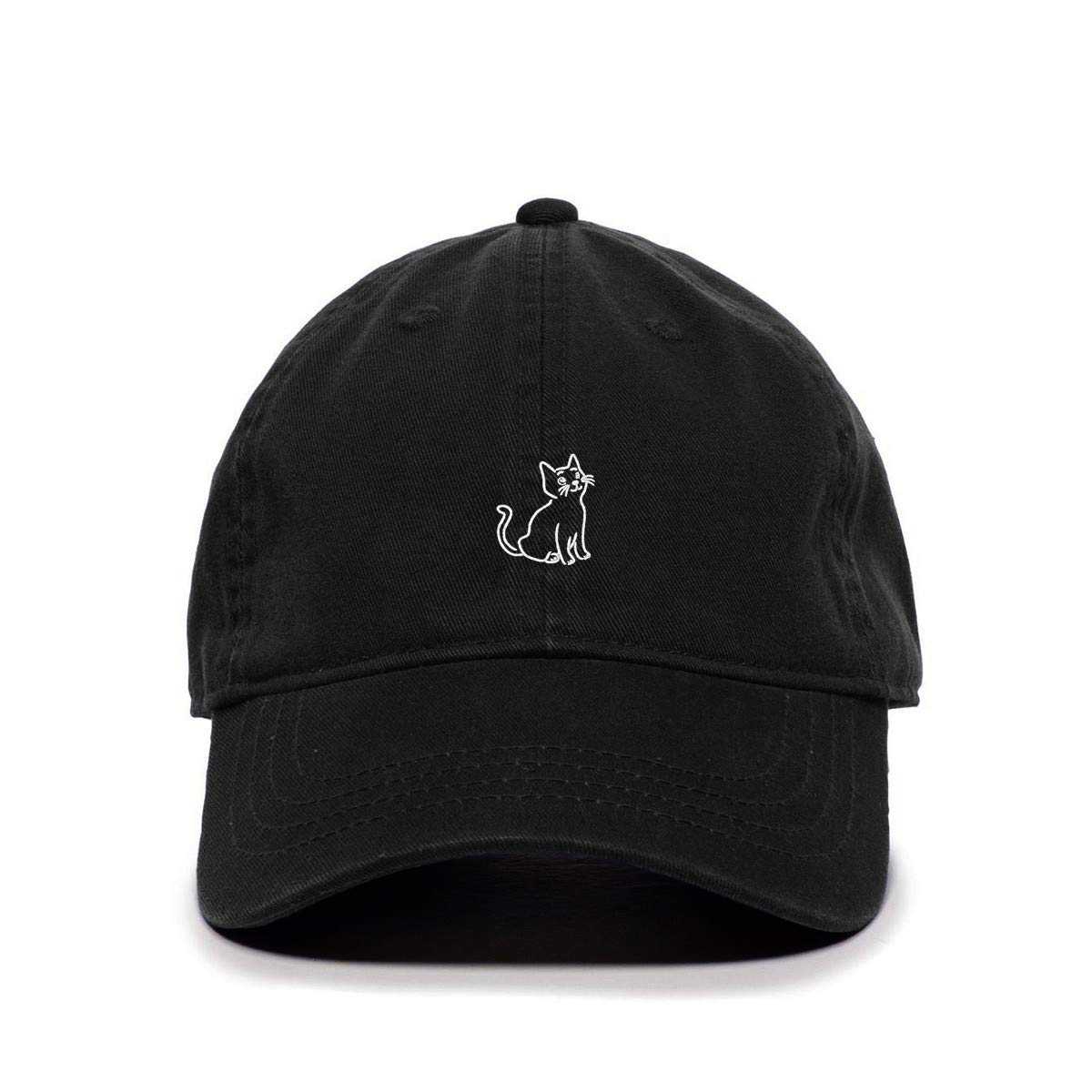 Embroidered Cat Baseball Cap - Adjustable Cotton Dad Hat for Men & Women - Perfect for Outdoor Activities, Sports, and Casual Wear