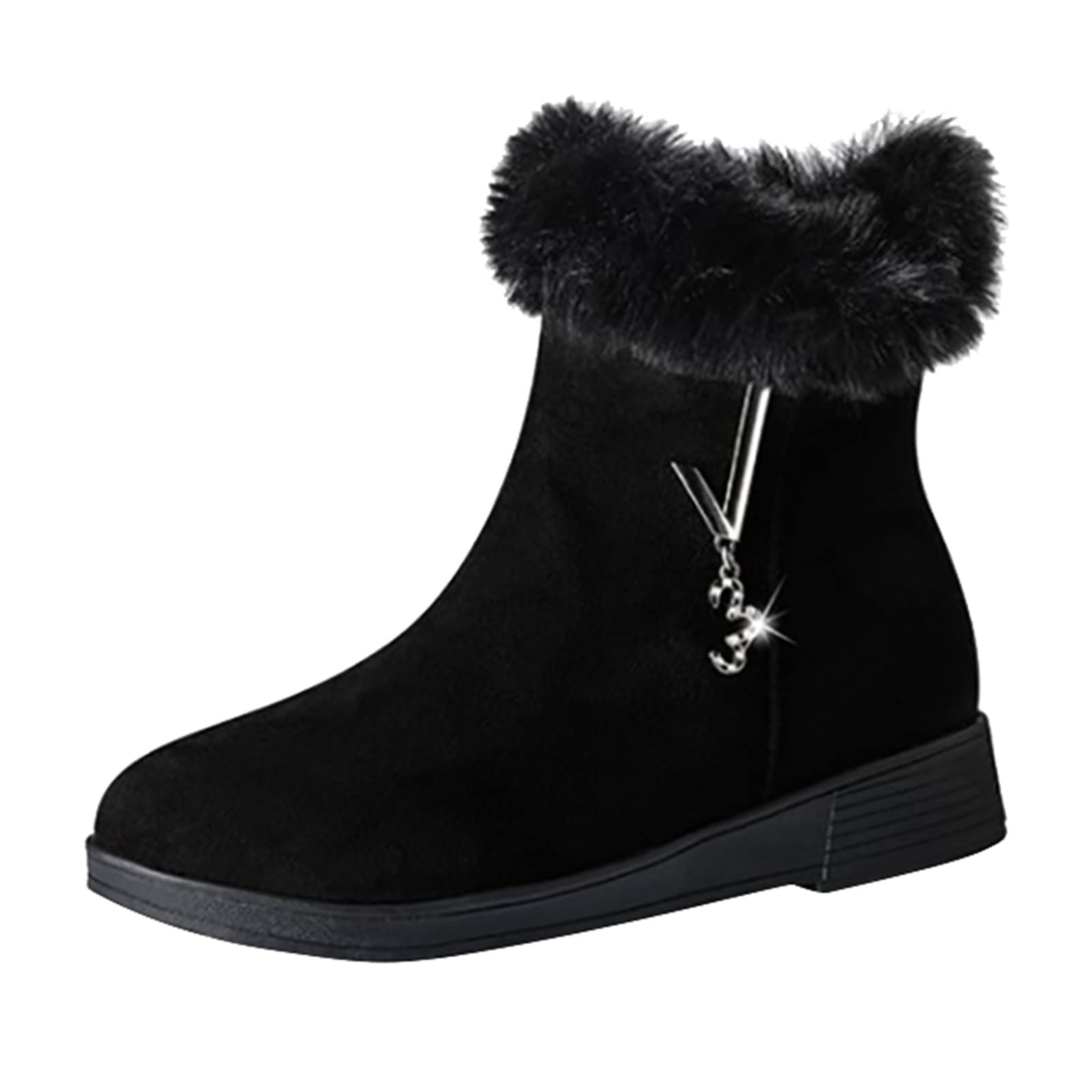 Women's Chunky Heel Platform Boots - Fashion Roman Short Casual Leather Ankle Boots with Heels for Stability & Comfort | Perfect for Everyday Wear, Office, Dating & Night Out