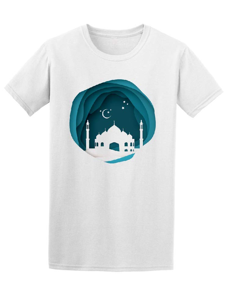 Smartprints Arabic Ramadan Landscape T-Shirt for Men - Comfortable & Stylish Islamic Apparel for Eid, Prayer, and Cultural Celebrations