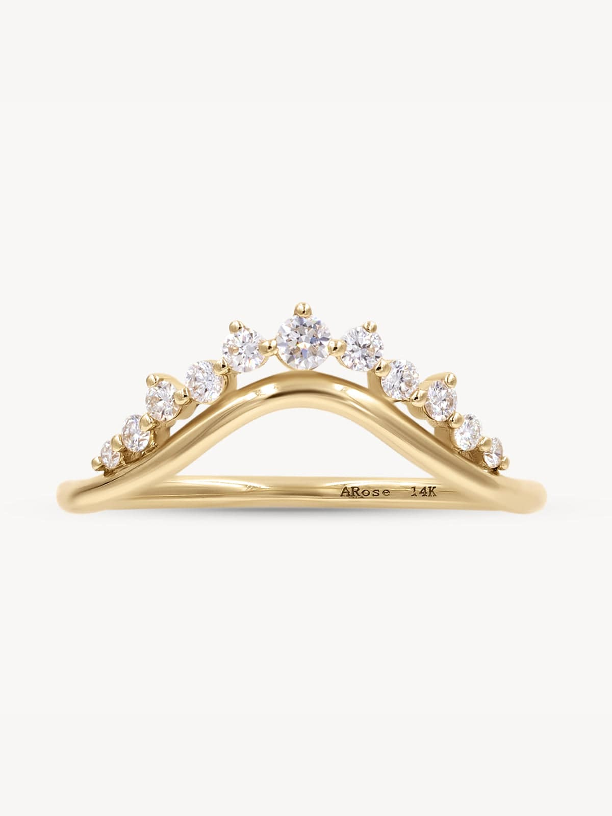Elegant Grand Diamond Arch Ring for Women - Perfect for Weddings, Anniversaries & Special Occasions