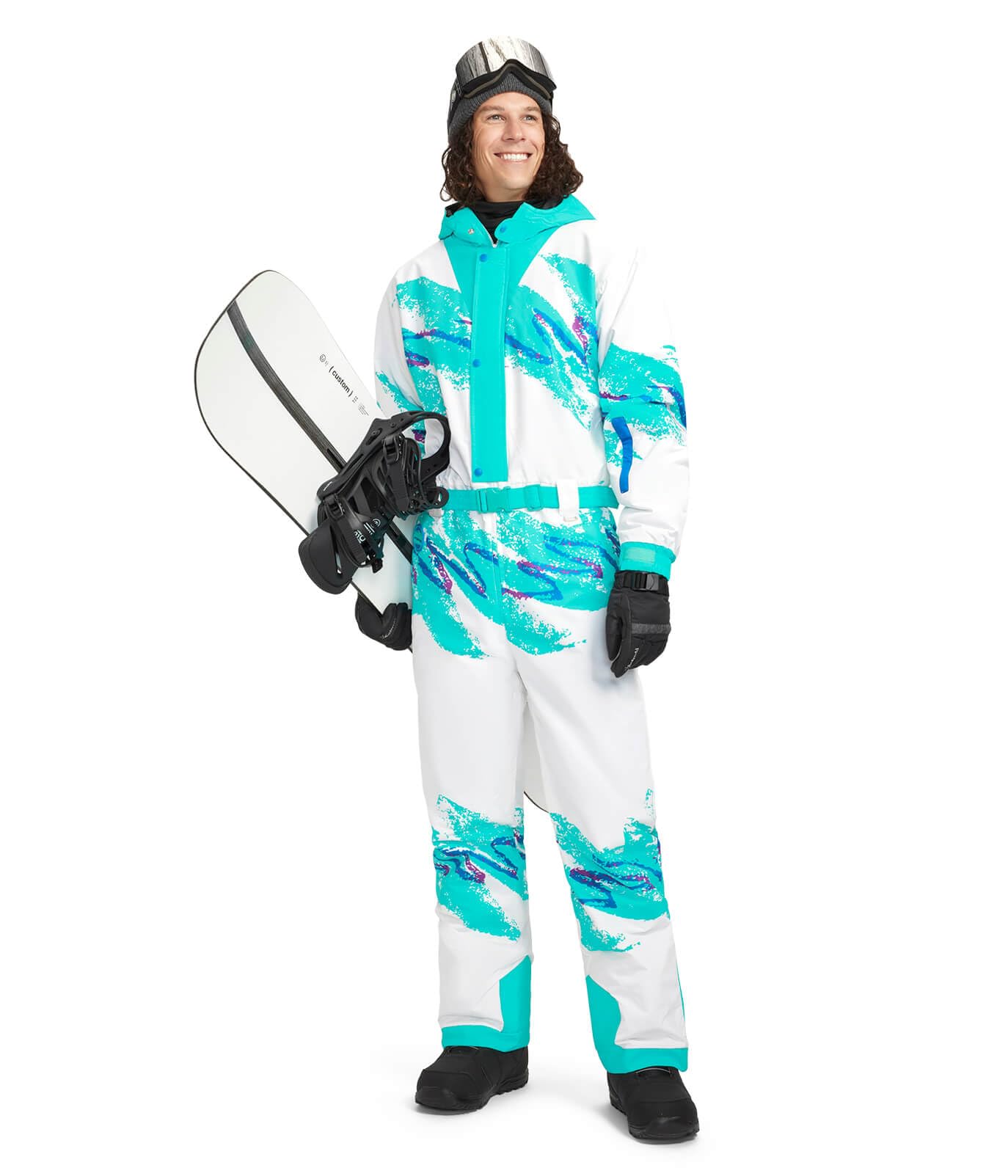 Retro Snow Suits for Men - Warm & Stylish One-Piece Ski Suit | Tipsy Elves Winter Wear - Perfect for Skiing, Snowboarding & Cold Weather Adventures