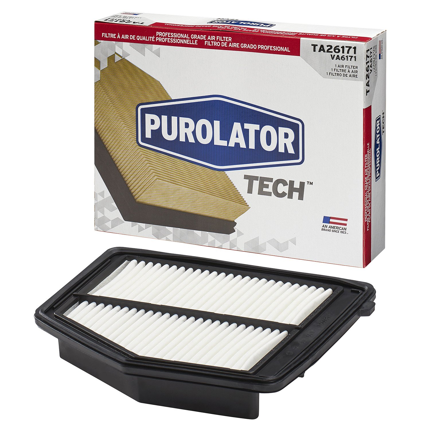 Purolator TA26171 PurolatorTECH Air Filter - High Performance Engine Air Filter for Cars, Trucks & SUVs - Improves Fuel Efficiency & Engine Protection - Ideal for Daily Commuting & Off-Road Adventures