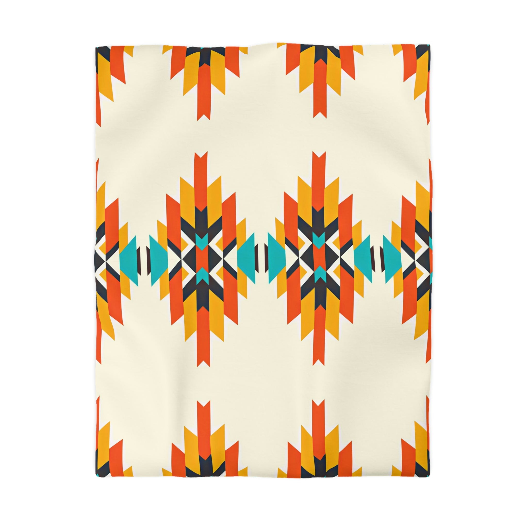 Southwestern Arrow Print Microfiber Duvet Cover Set - Soft Bedding for Queen King Bed - Boho Chic Bedroom Decor for Cozy Home & Guest Room