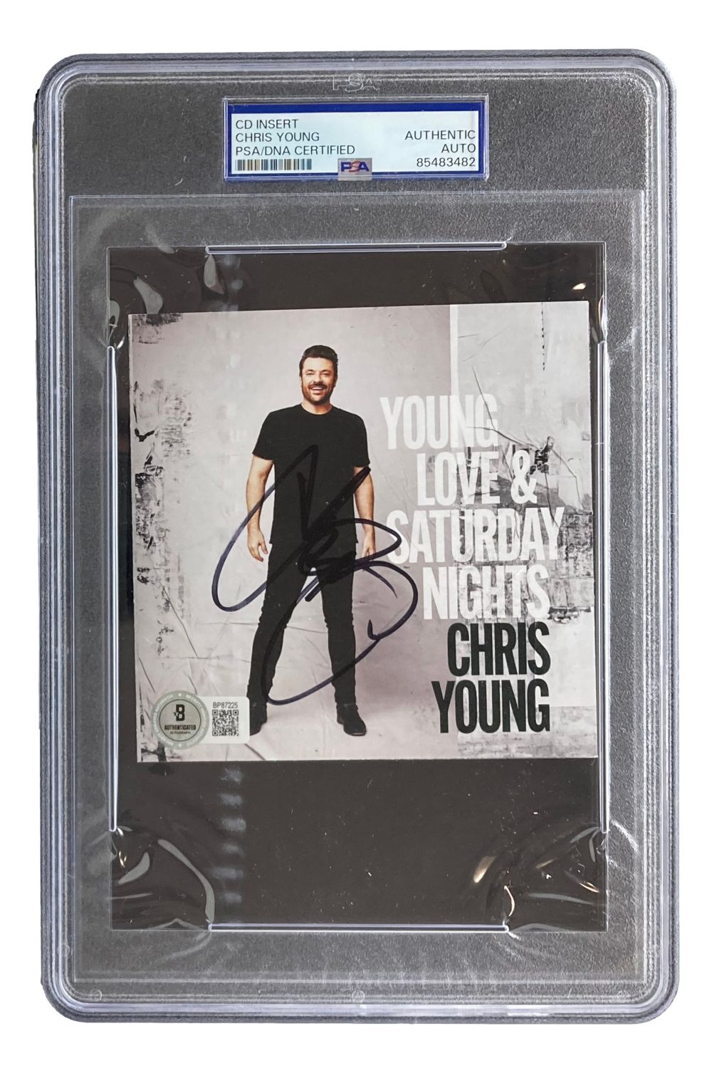Chris Young Signed Slabbed Young Love & Saturday Nights CD Booklet PSA Certified - Perfect for Country Music Collectors & Autograph Memorabilia Displays