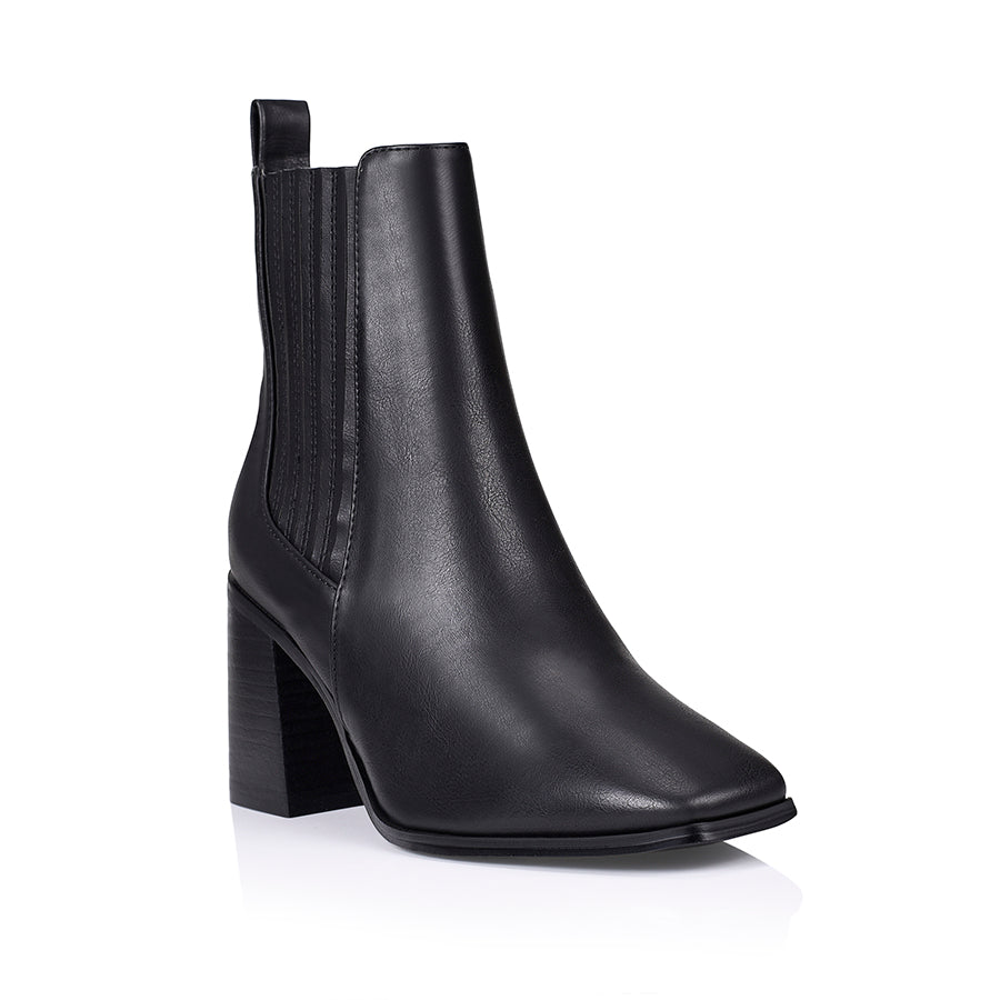 Limber Chelsea Ankle Boots - Black Softee Leather | Comfortable Slip-On Boots for Women | Perfect for Casual Wear, Work & Outdoor Activities