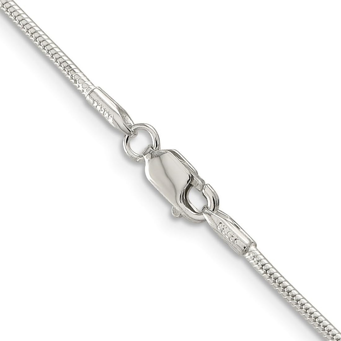 925 Sterling Silver 1.5mm Round Snake Chain Necklace for Women & Men - Durable Lobster Claw Clasp, Hypoallergenic Jewelry for Everyday Wear, Gifts & Special Occasions