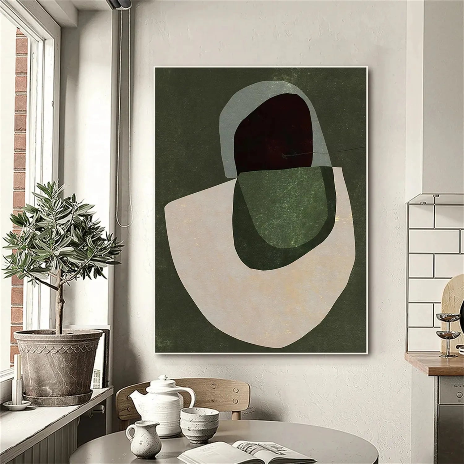 Abstract Painting #AB 193 - Modern Wall Art for Home & Office Decor | Unique Handmade Canvas Artwork for Living Room, Bedroom & Workspace
