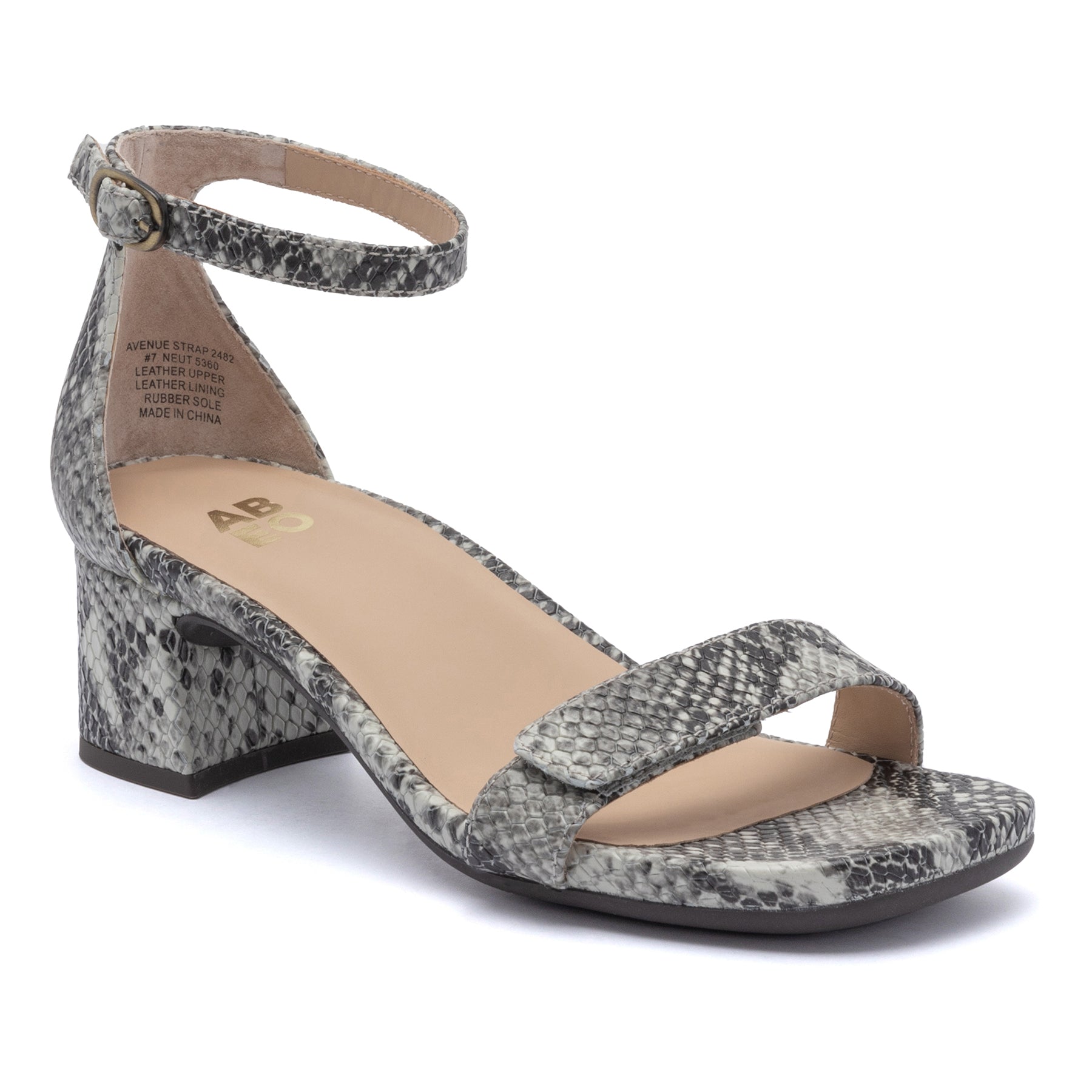 Abeo Avenue Strap Snake Sandals - Comfortable & Stylish Women's Shoes for Casual Wear, Walking & Outdoor Activities