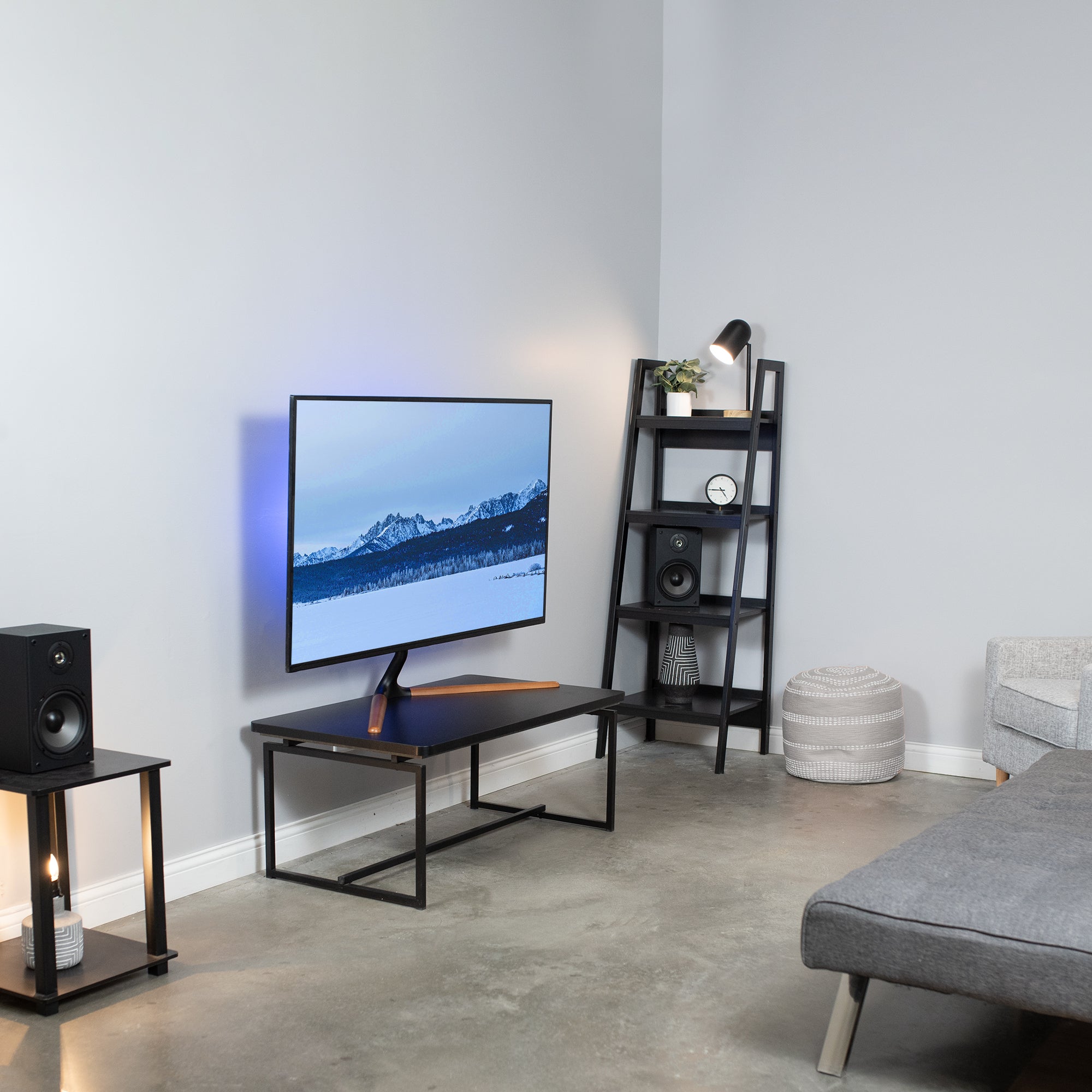 Dark Walnut TV Stand for 49 to 70 Inch TVs - Modern Entertainment Center with Storage Shelf - Perfect for Living Room, Bedroom & Home Theater Setup