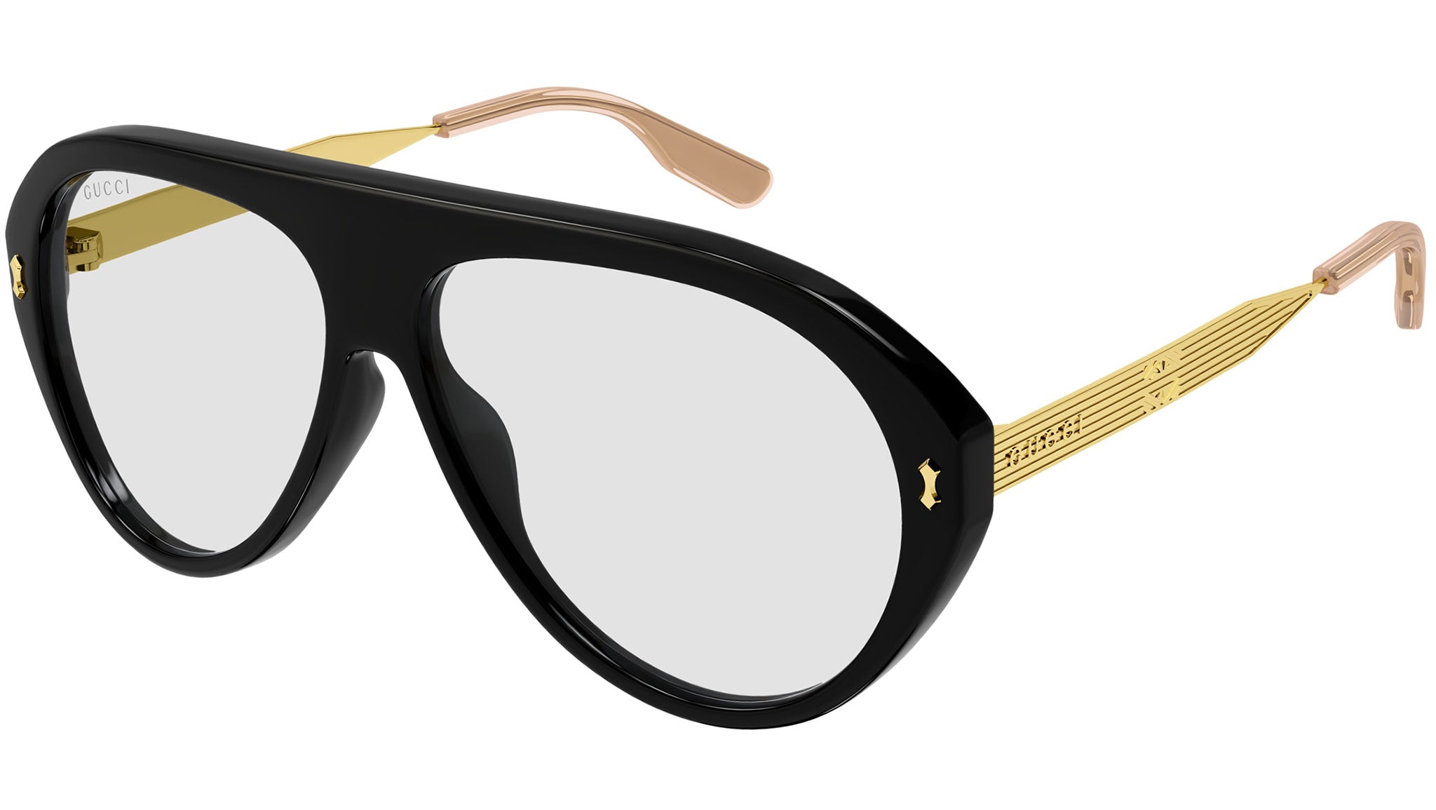 Gucci GG1515S Black Blue Light Aviator Sunglasses for Men & Women - UV Protection, Polarized Lenses - Perfect for Driving, Travel & Outdoor Activities