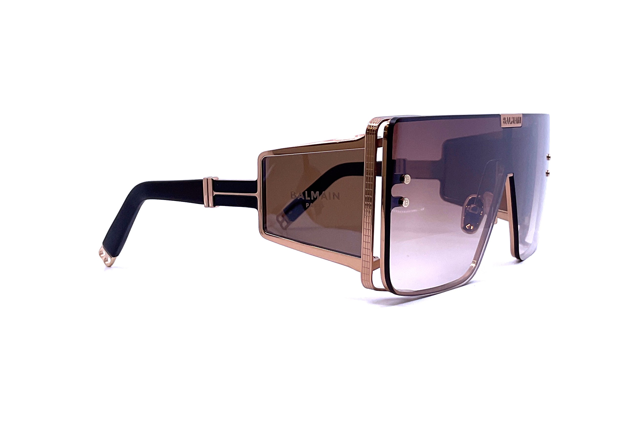 Balmain Wonder Boy Rose Gold & Brown Sunglasses - Luxury Fashion Shades for Men & Women - Perfect for Outdoor Activities, Travel & Summer Style
