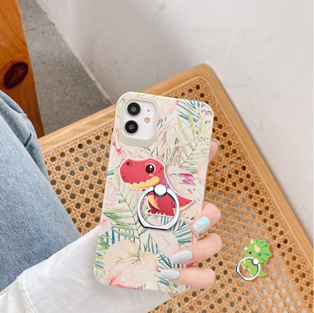 Dinosaur Phone Ring Holder Stand - 360° Rotating Finger Grip for Smartphones & Tablets, 2 Pack - Perfect for Home, Office, and Travel Use