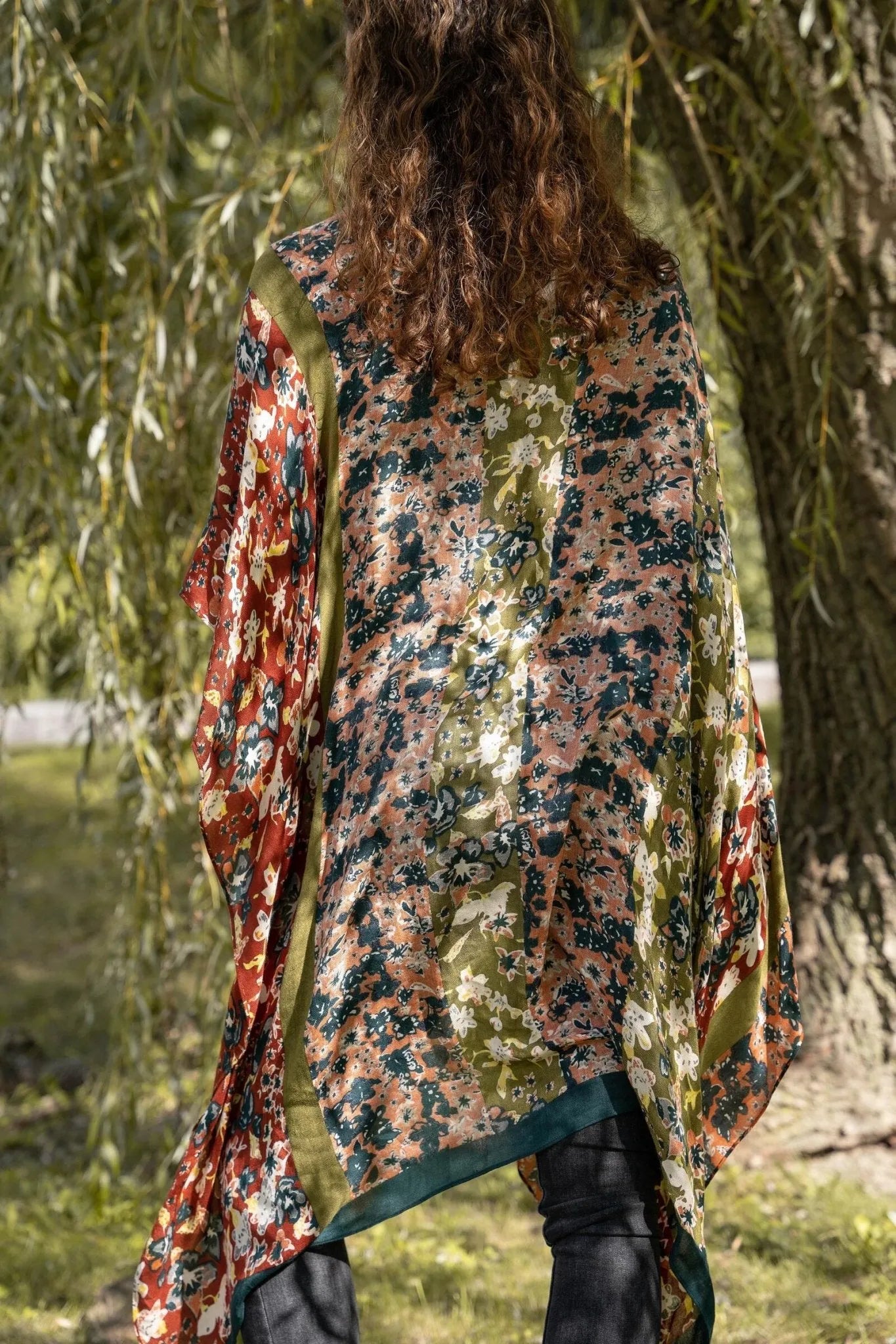 Floral Multi-Patterned Kimono Long Sleeve Robe - Elegant Boho Cover Up for Women, Beachwear, Loungewear & Festival Outfit