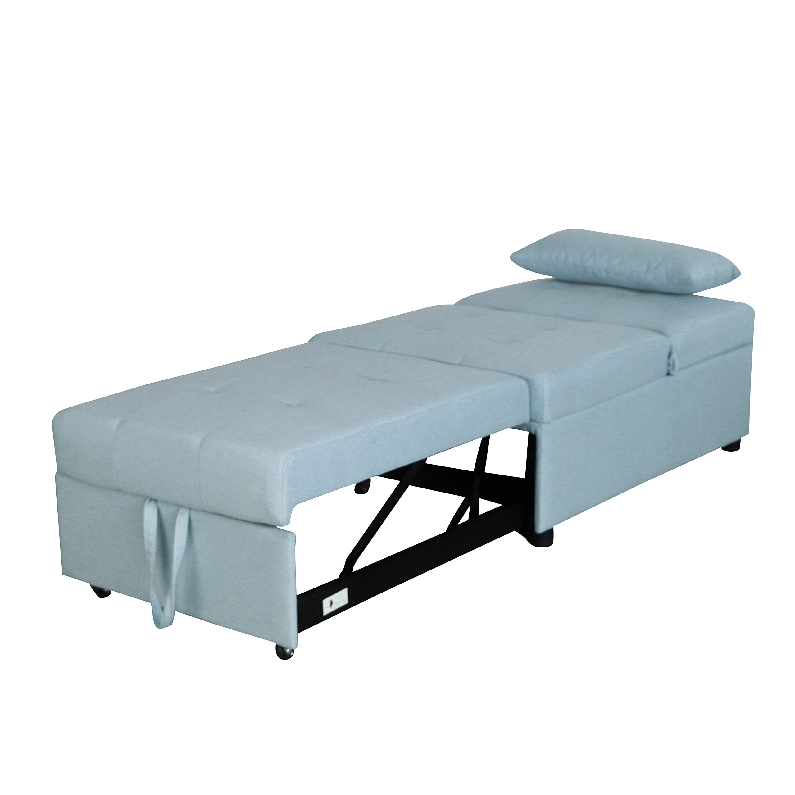 4-in-1 Convertible Sleeper Chair Bed - Multi-Functional Folding Ottoman Sofa Bed with Adjustable Backrest & Modern Linen Fabric - Perfect for Small Apartments, Living Rooms, Guest Rooms & Home Offices