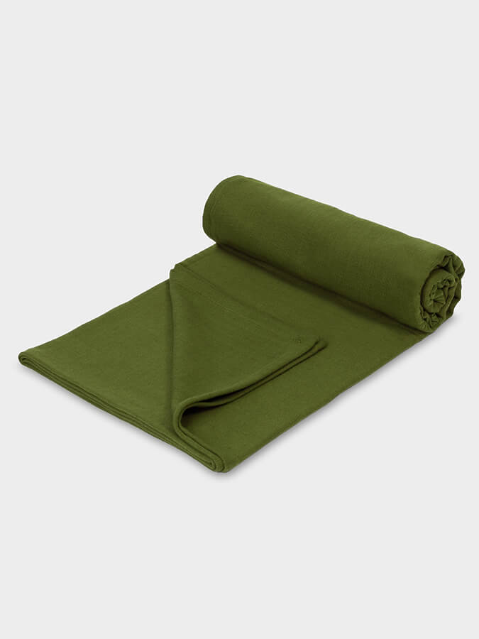 GOTS Certified Organic Cotton Yoga Blanket for Meditation, Hot Yoga, and Home Practice - Eco-Friendly & Soft Yoga Mat Cover