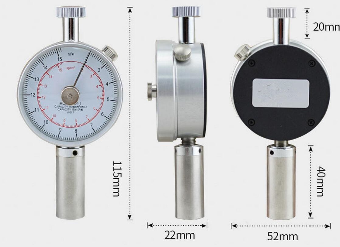 GY-3 Portable Fruit Hardness Tester - Handheld Digital Durometer for Apples, Pears & Peaches - Dual Pressure Head Penetrometer - Perfect for Orchards, Farms & Quality Control Labs