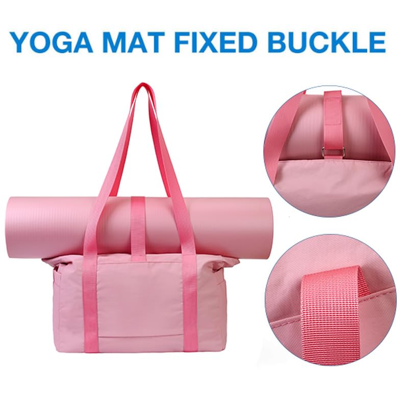 Stylish Women's Travel Tote Bag - Versatile Gym, Laptop & Overnight Shoulder Bag with Yoga Mat Buckle | Perfect for Sports, Work, Yoga & Weekend Getaways