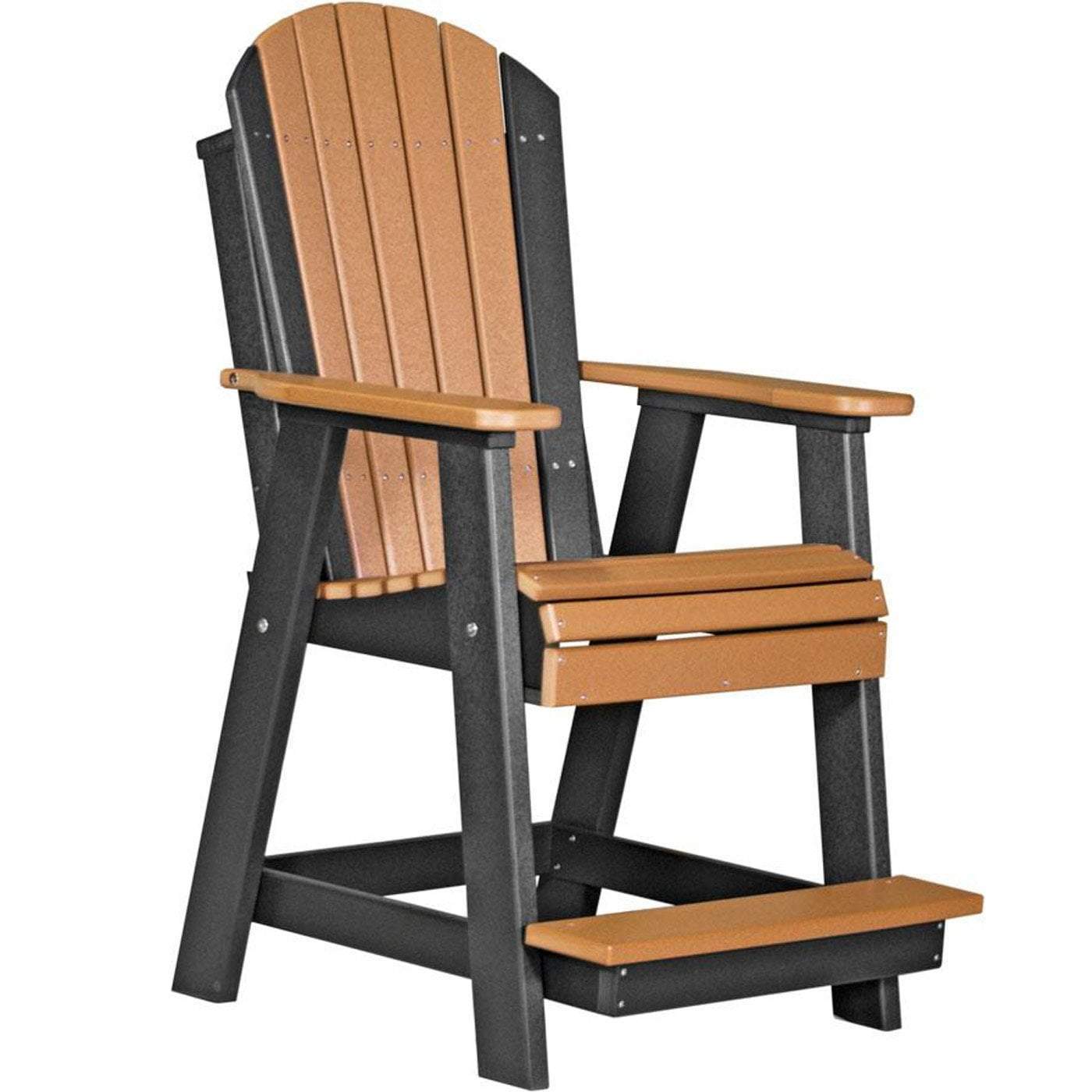 Eco-Friendly Recycled Plastic Adirondack Chair with Cup Holder - Outdoor Patio, Garden, Deck & Balcony Seating Furniture for Relaxing