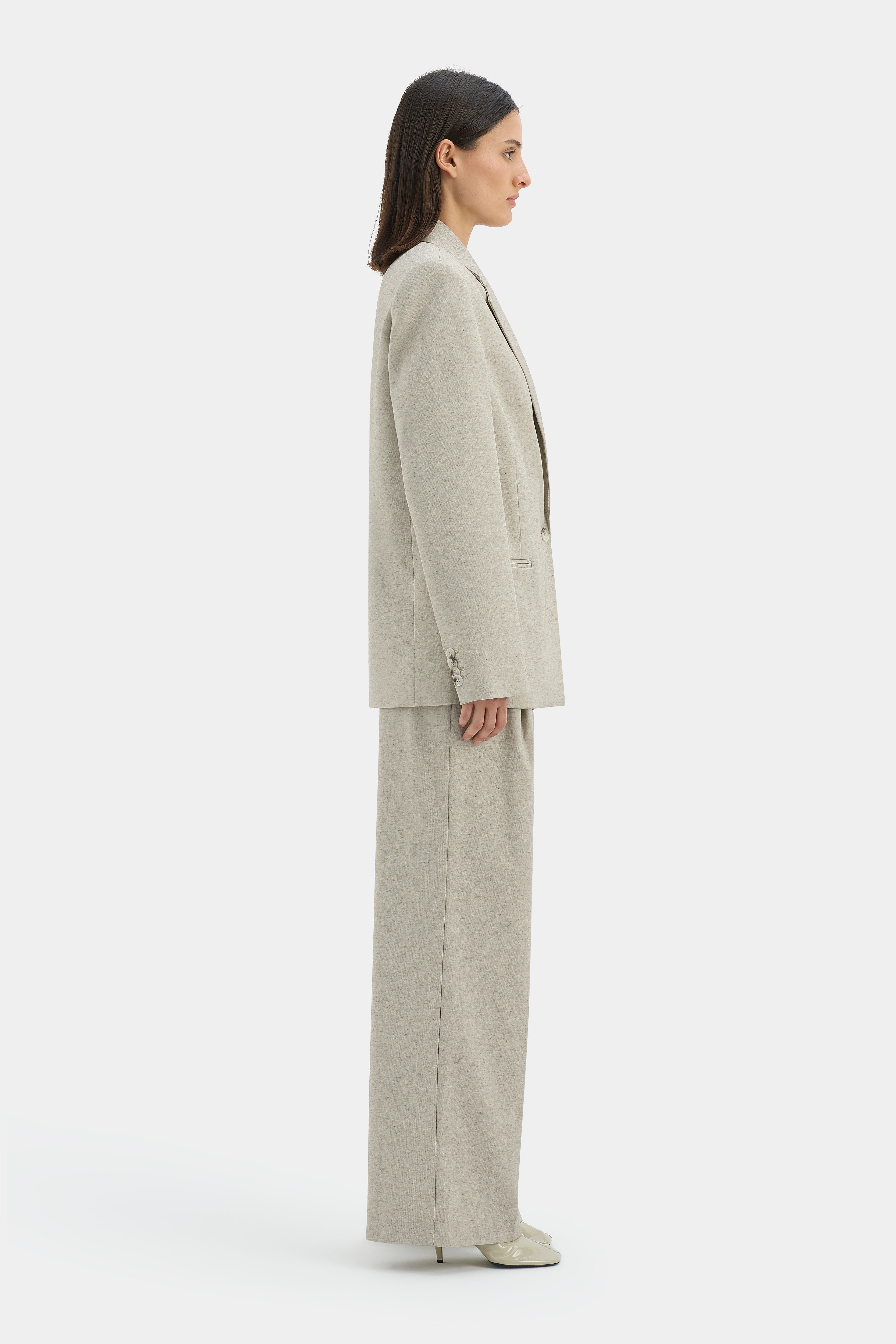 Leone Blazer Natural - Women's Lightweight Tailored Jacket for Office, Business & Formal Events