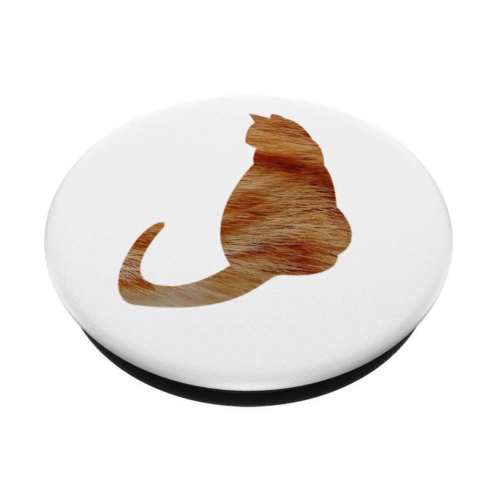 Adorable Ginger Orange Cat PopSockets PopGrip: Swappable Phone & Tablet Stand for Home, Office, and Travel