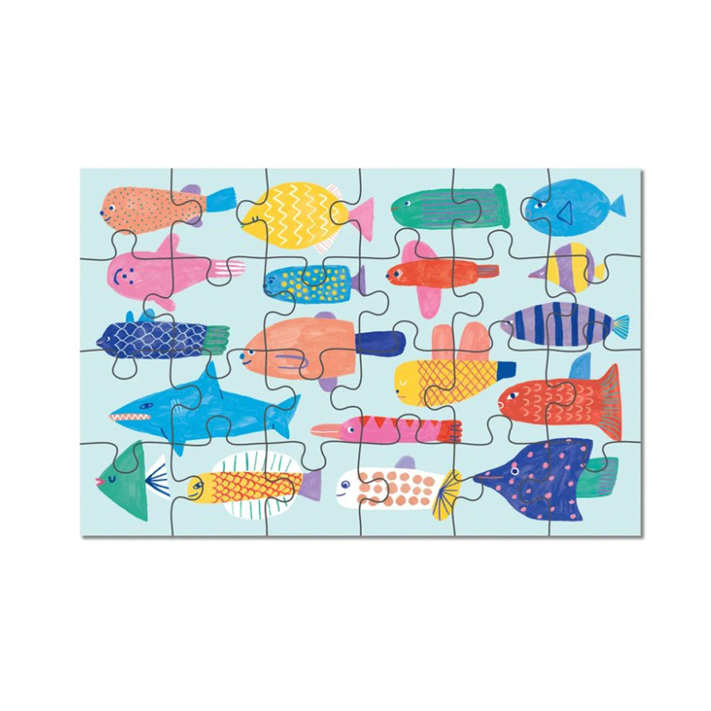 24-Piece Kids Puzzle - Rainbow Reef Ocean Animals Jigsaw Puzzle for Children Ages 3-8, Educational Learning Toy for Preschool & Kindergarten - Perfect for Birthday Gifts & Classroom Activities