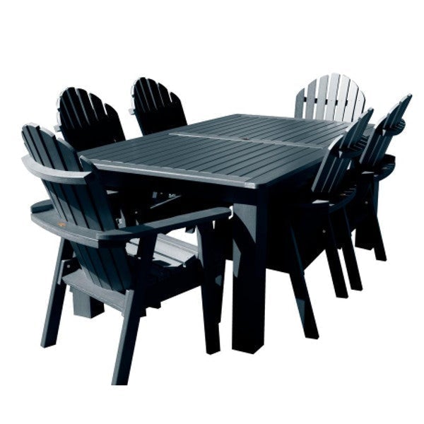 Hamilton Adirondack 7-Piece Rectangular Outdoor Dining Set - Patio Furniture for Backyard, Garden & Poolside Dining
