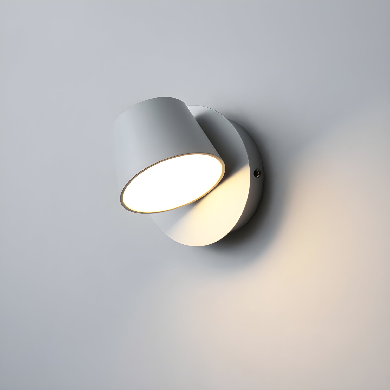 Angle Adjustable Plug-in Wall Lamp - Dimmable LED Night Light for Bedroom, Nursery, Hallway & Stairs - Soft Warm White Lighting