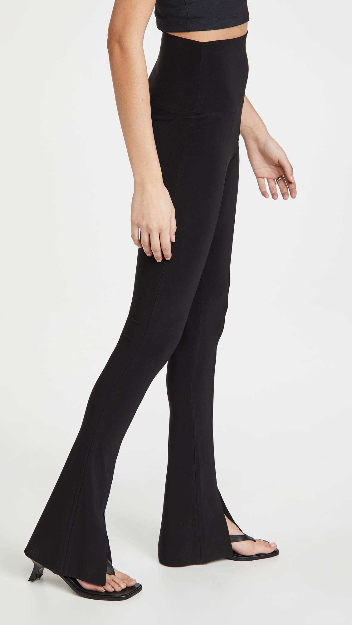 Norma Kamali Women's High Waist Spat Leggings - Comfortable & Stretchy Yoga Pants for Workout, Running & Lounge Wear