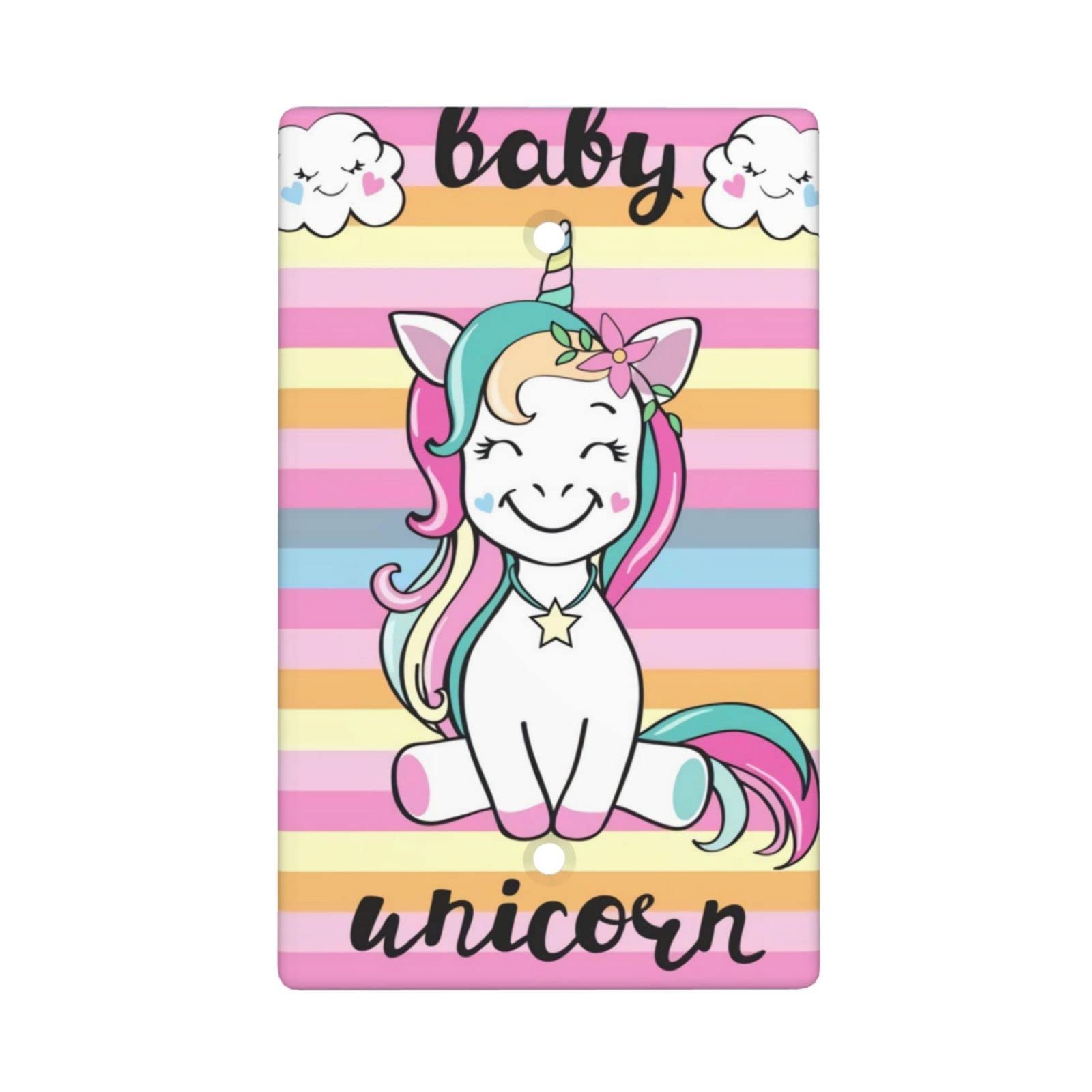 Magical Unicorn Light Switch Cover - Single Gang Decorative Wall Plate for Home, Kitchen & Bedroom - Cute Unicorn-Themed Room Decor Accessory - Perfect for Kids' Rooms, Nursery & Fantasy-Themed Spaces