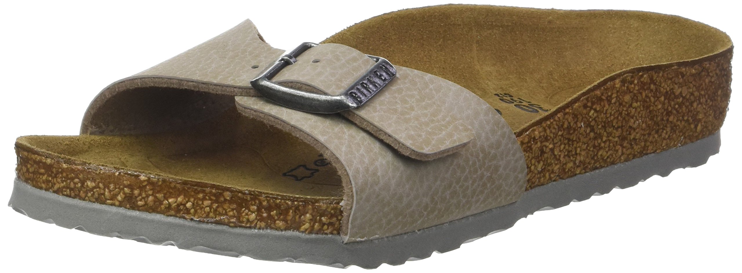 Birkenstock Girls' Mules Sandals - Beige Desert Soil Taupe Grey | Comfortable Slide Shoes for Kids | Perfect for School, Beach & Summer Outfits