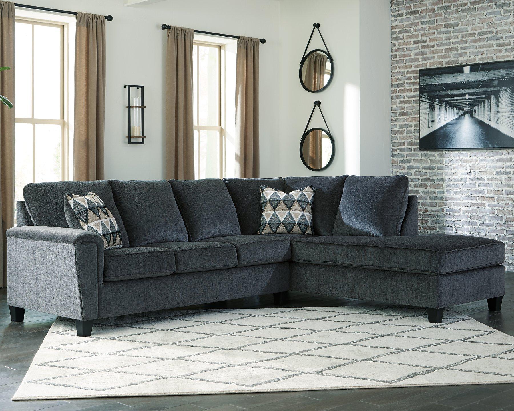 Abinger 2-Piece Sectional Sofa with Chaise Lounge - Modern L-Shaped Living Room Couch for Small Spaces, Apartment & Family Room Furniture