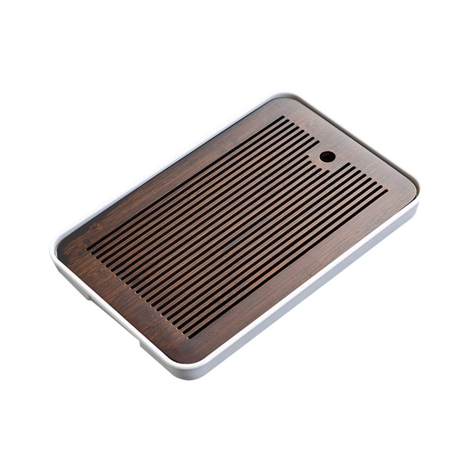 Premium Chinese Gongfu Tea Tray - Double-Layer Bamboo Tea Serving Tray with Drainage, Handcrafted from Natural Bamboo for Traditional Tea Ceremonies | Perfect for Home, Office & Tea Parties