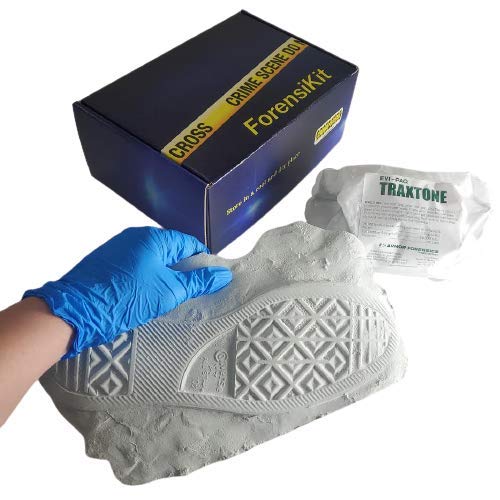 Crime Scene Footprint Casting Kit - Forensic Evidence Collection Tools for CSI & Detective Work - Perfect for Crime Scene Investigation, Training & Educational Use