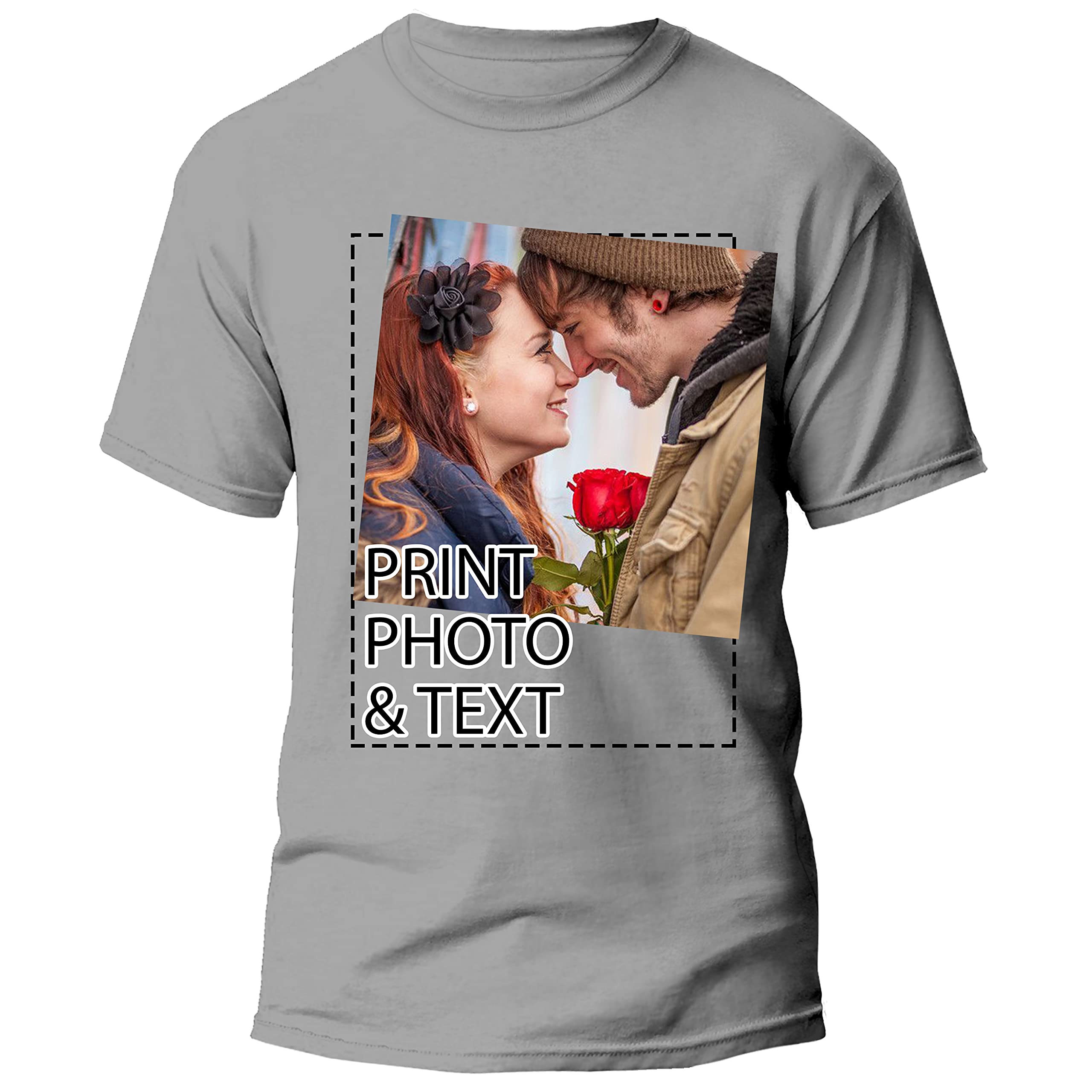 Custom T-Shirts for Men & Women - Design Your Own Personalized Crew Neck Tees - Perfect for Casual Wear, Gifts & Events
