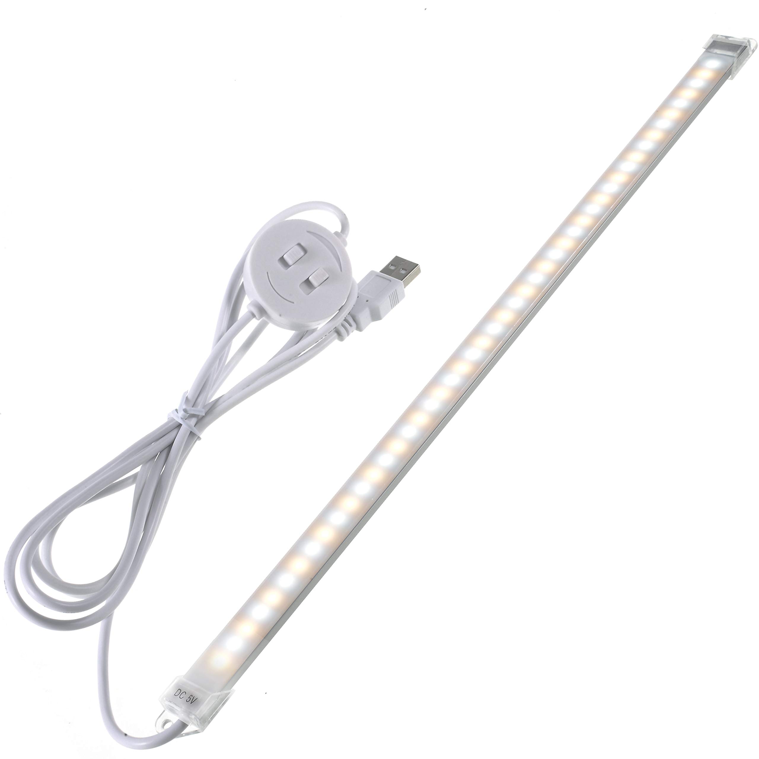 Dimmable LED Under Cabinet Lighting - 3 Color Temperature USB Reading Light Strip, Eye-Care Desk Lamp for Craft Table, Piano, Music Stand, Kitchen & Shelf | Perfect for Reading, Cooking, Crafting & Home Office Workspaces