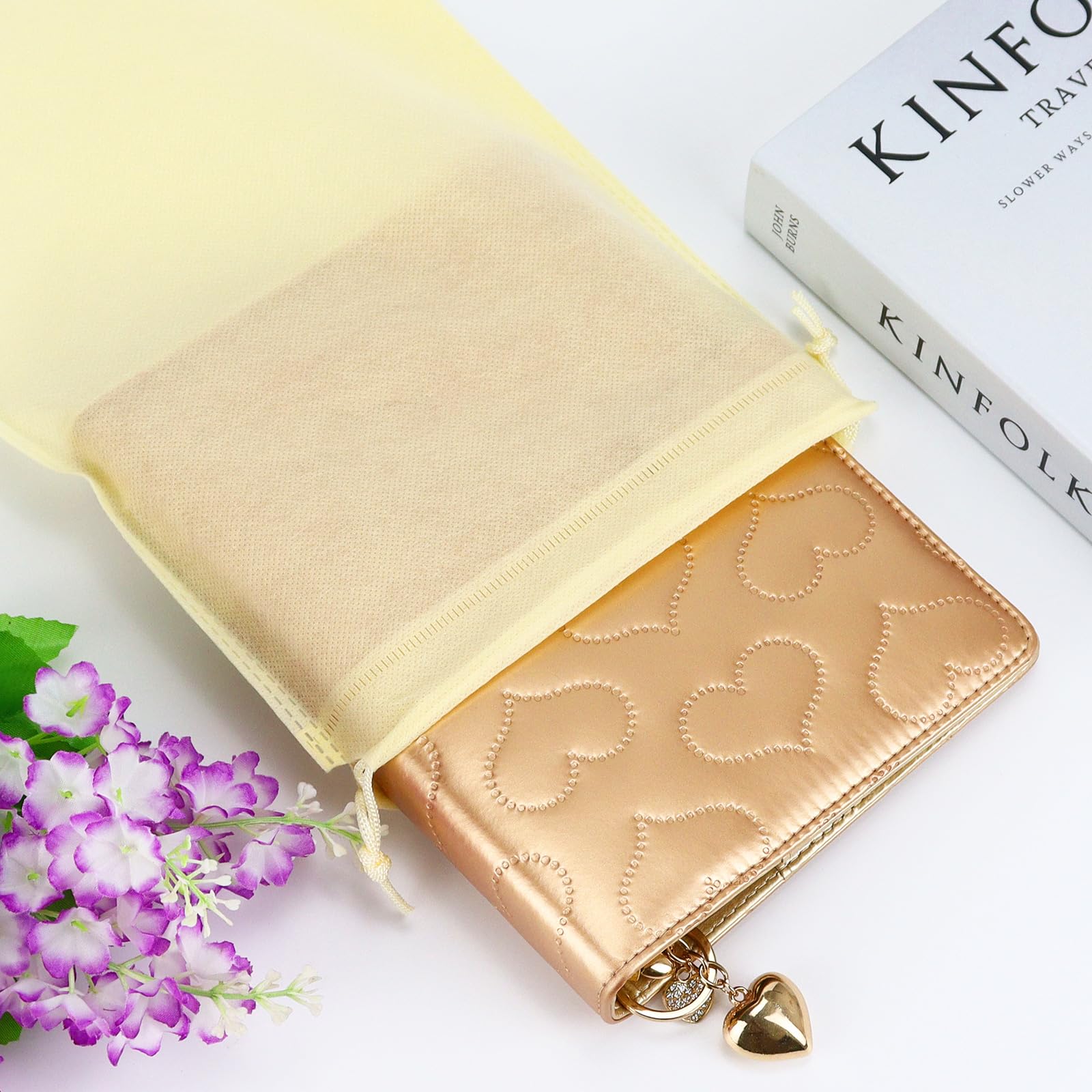 Premium A5 PU Leather Notebook Binder with 6-Ring Cotton Padding, Magnetic Buckle Closure & Gold Keychain - Refillable Planner for Budgeting, Journaling & Office Organization (Gold, A5 Size) - Perfect for Work, School & Personal Planning