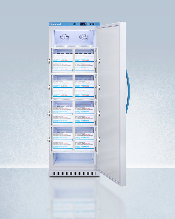 Accucold 15 Cu.Ft. Upright Vaccine Refrigerator with Interior Lockers - Medical Grade Storage for Vaccines, Pharmaceuticals & Lab Samples - Perfect for Clinics, Hospitals & Research Facilities