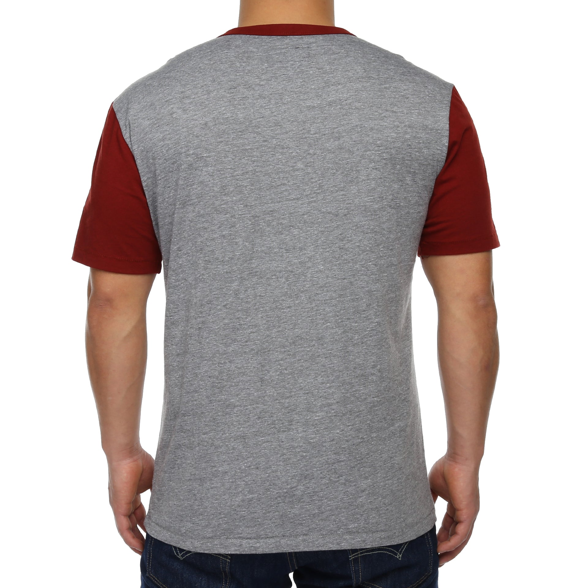 Brixton Potrero Henley Shirt for Men - Soft Heather Grey Cotton Tee - Casual & Comfortable Wear for Everyday Outfits