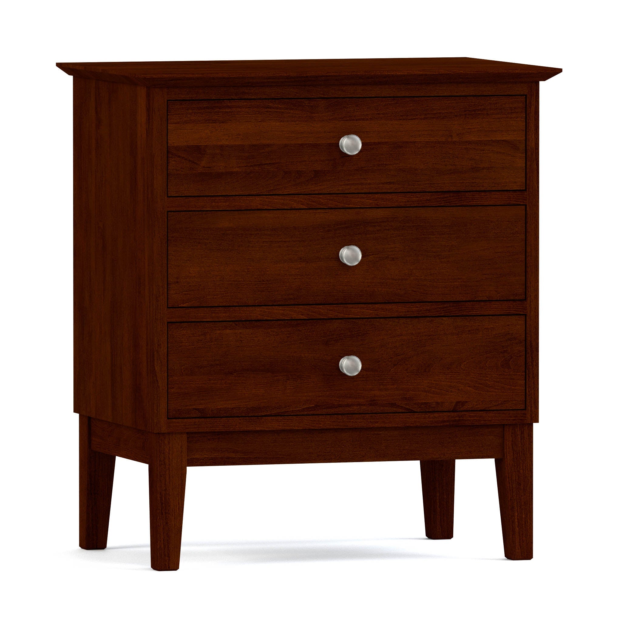 Gable Road 3-Drawer Nightstand - Modern Bedside Table with Storage for Bedroom, Living Room, or Office