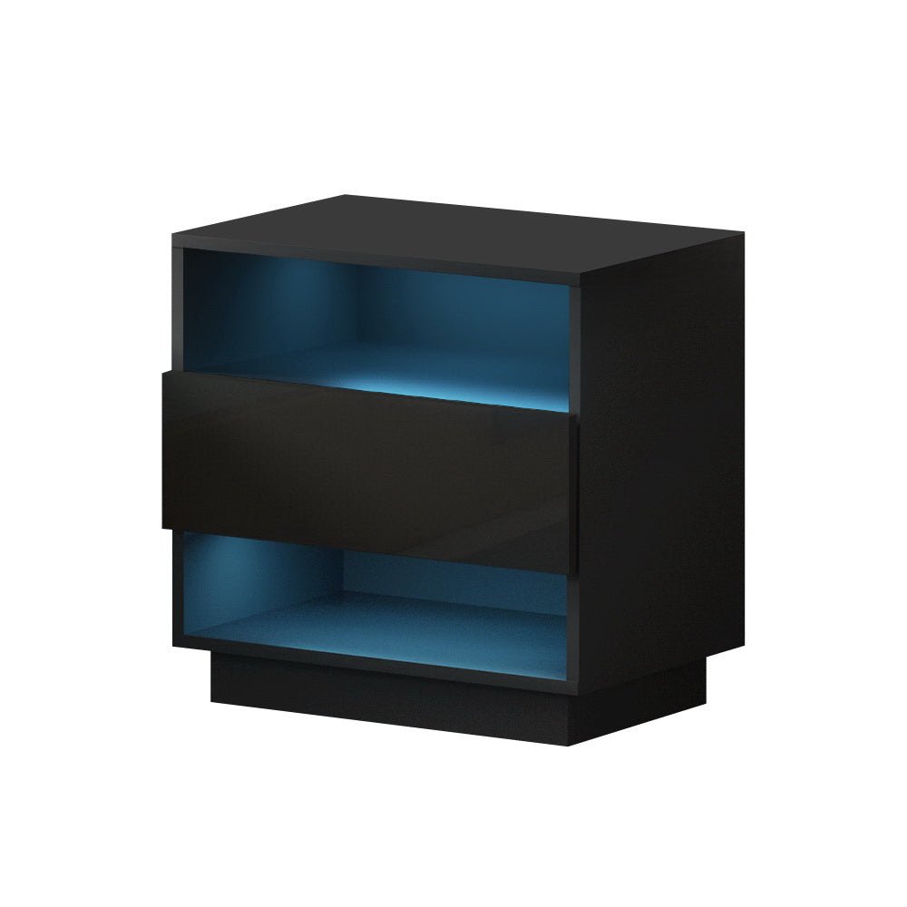 Hana LED Bedside Table Lamp - Modern Touch Control Night Light with Adjustable Brightness, USB Charging Port, Black - Perfect for Bedrooms, Dorms, and Small Spaces