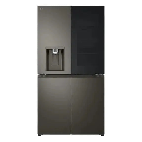 LG 642L French Door Refrigerator with InstaView - Black Stainless Steel | Energy Efficient Smart Fridge for Modern Kitchen | Perfect for Large Families & Entertaining