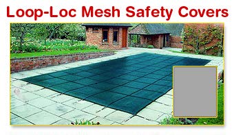 16 x 32 Rectangle Loop-Loc Safety Pool Cover - Heavy Duty Mesh Winter Cover for Inground Pools - Prevents Debris & Protects Kids/Pets - Perfect for Winter Storage & Off-Season Protection