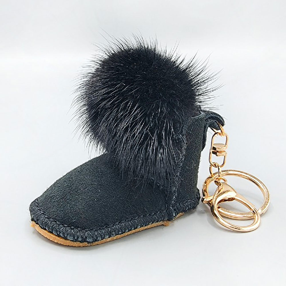 Fur Pom Pom Boot Keychains - Cute & Stylish Accessories for Keys, Bags & Backpacks | Perfect Gift for Women & Girls | K1661