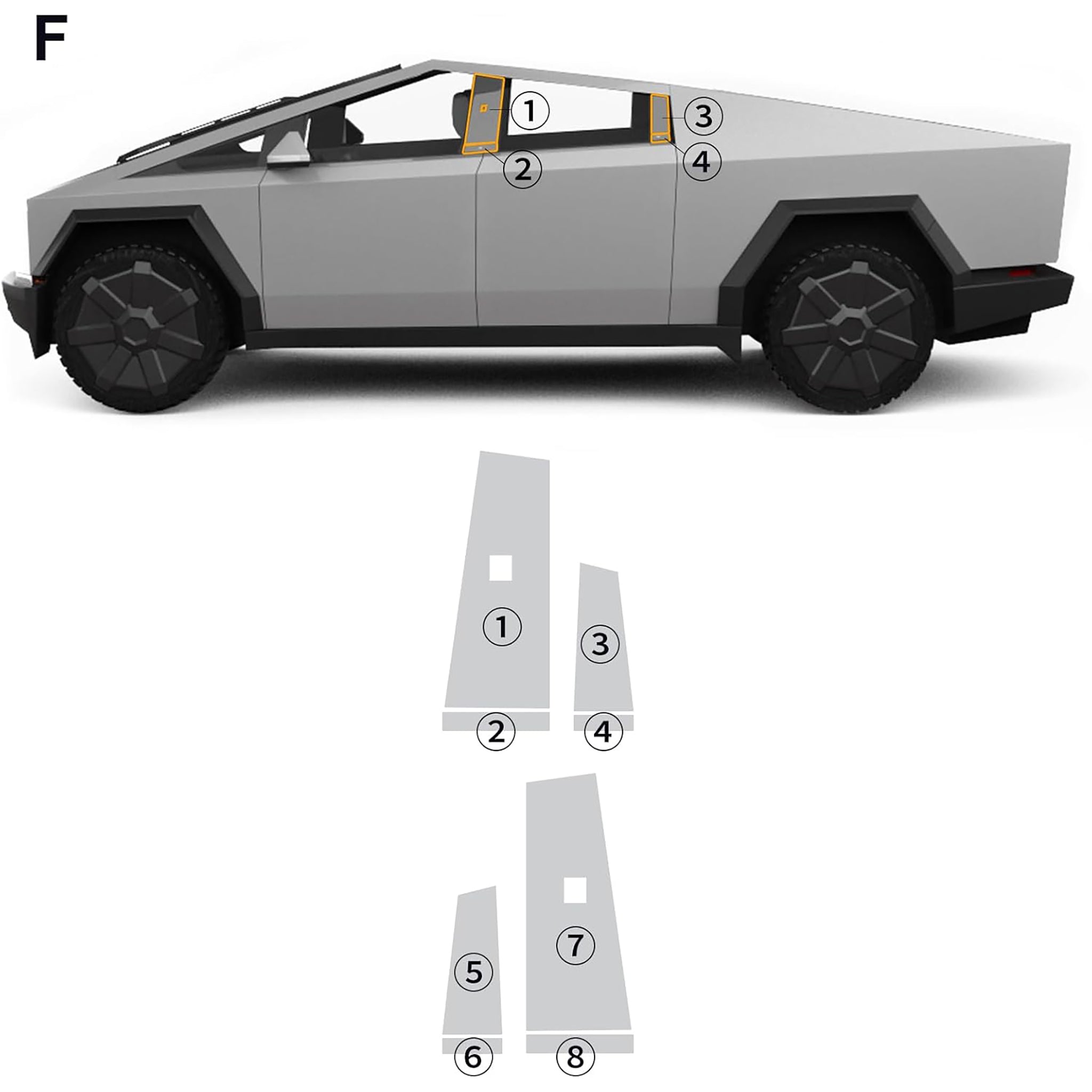 2024 Tesla Cybertruck Pre-Cut Gloss Clear PPF Wrap - Self-Healing TPU Paint Protection Film for Scratch Resistance & UV Protection (Full Car Kit) - Perfect for Daily Driving, Off-Road Adventures & Vehicle Customization