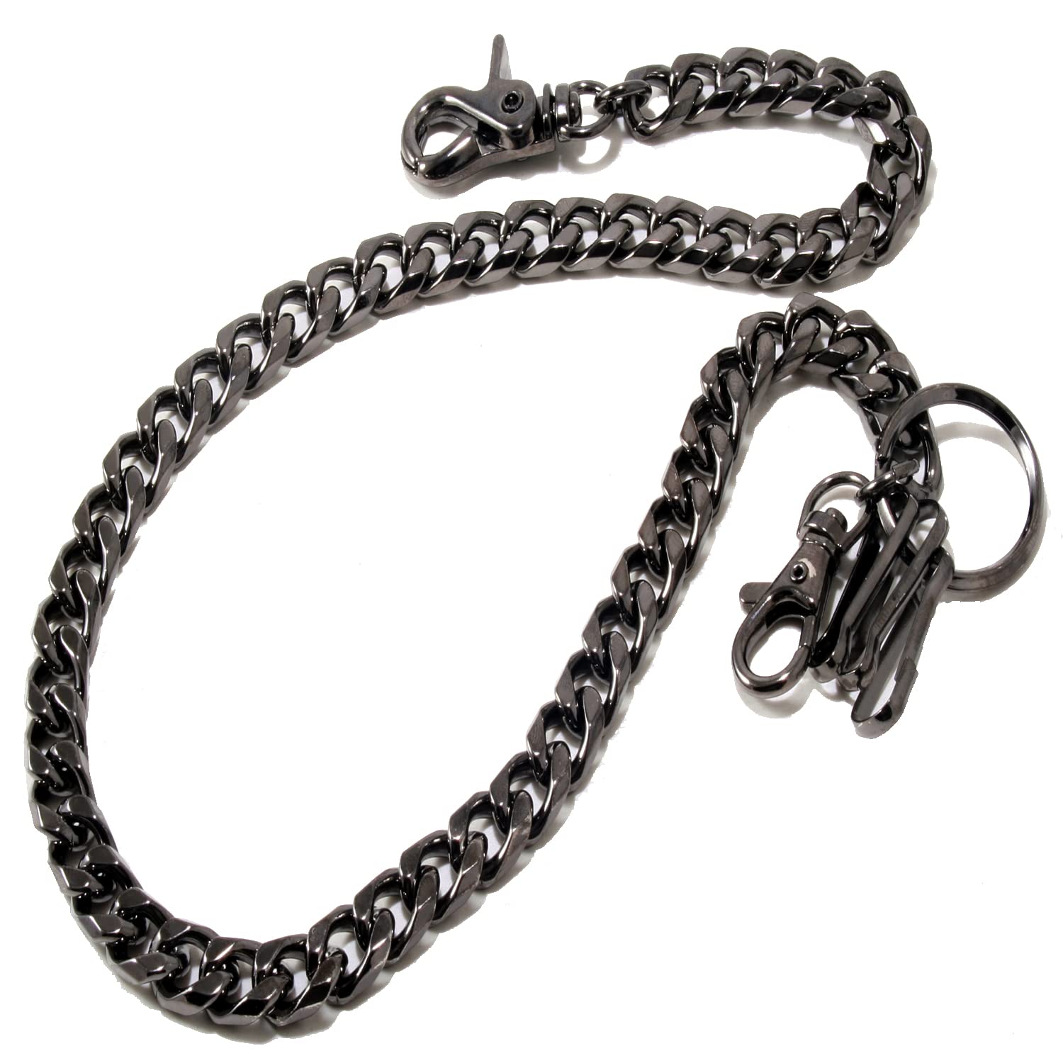 Double K Heavy Duty Pocket Keychain with Lobster Clasps & Extra Ring - 20 Inch Secure Key Holder for Wallets, Bags & Everyday Carry (EDC) | Durable Keychain Organizer for Men & Women