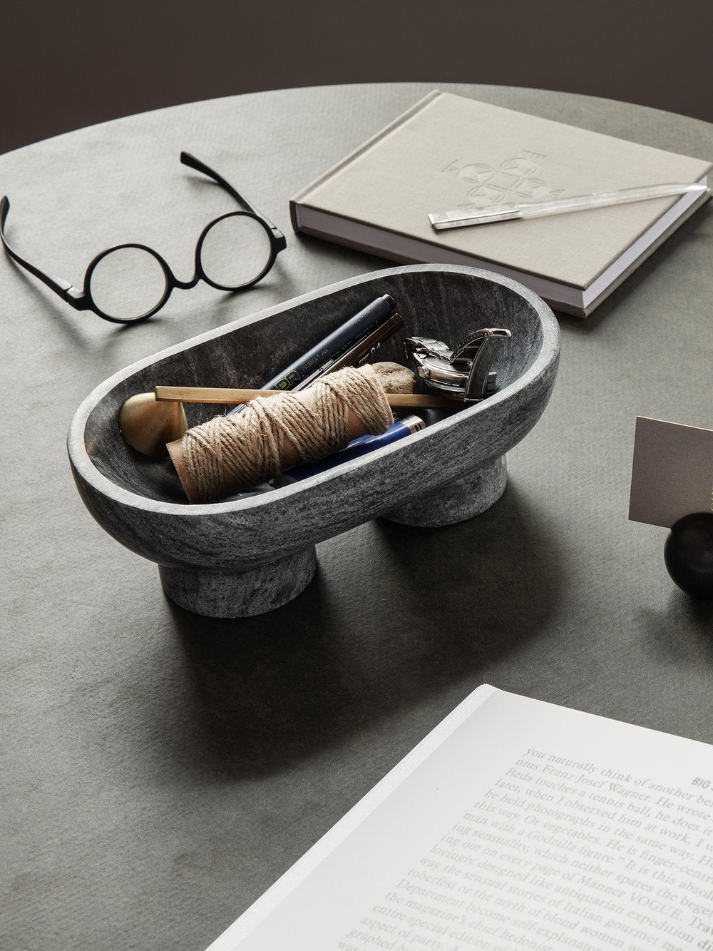 Premium Black Marble Alza Bowl – Elegant Serving Bowl for Salads, Fruits, Snacks – Perfect for Dining, Entertaining & Home Decor