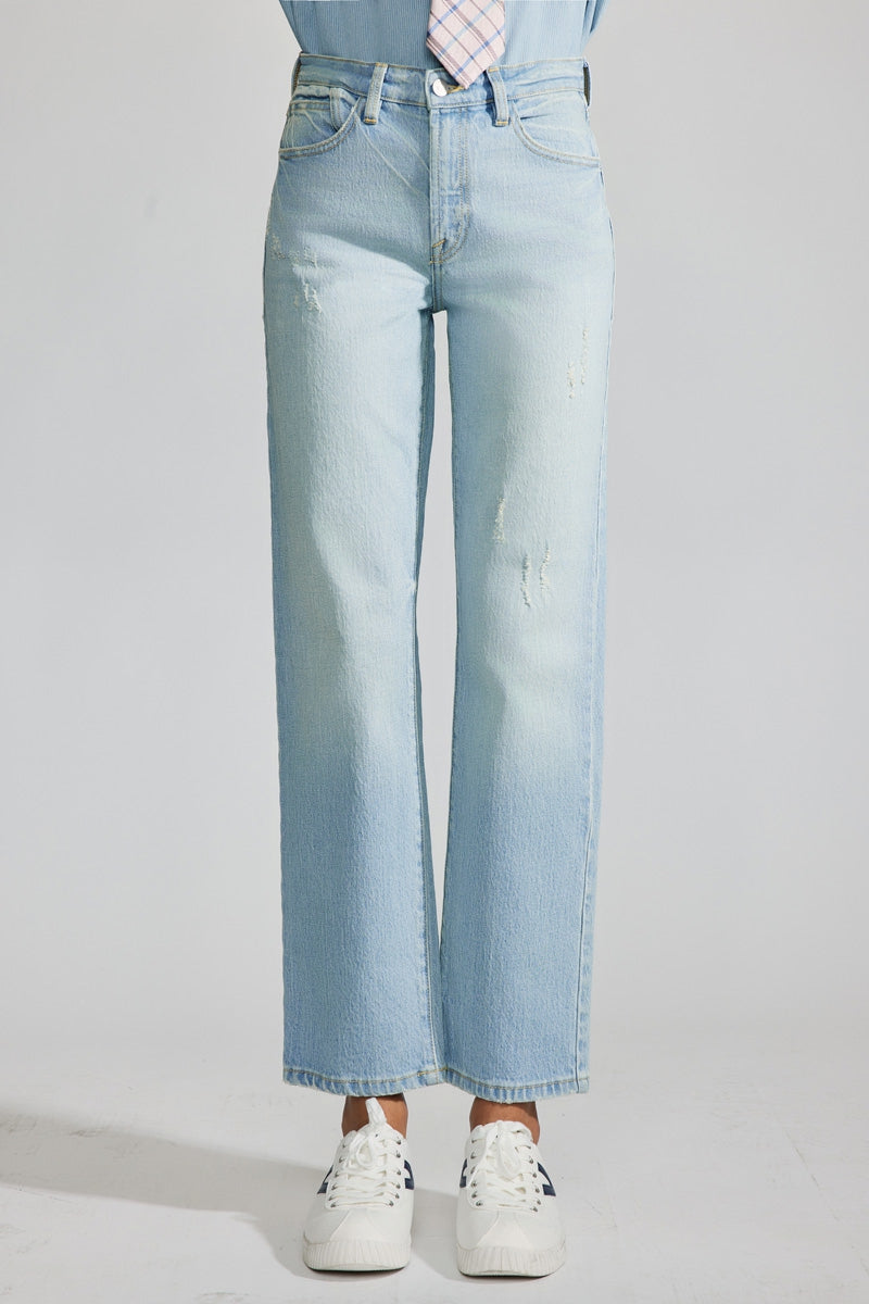 Marisela Premier High Rise Straight Jeans for Women - Classic Stretch Denim Pants with Comfortable Fit | Perfect for Work, Casual Outfits & Everyday Wear